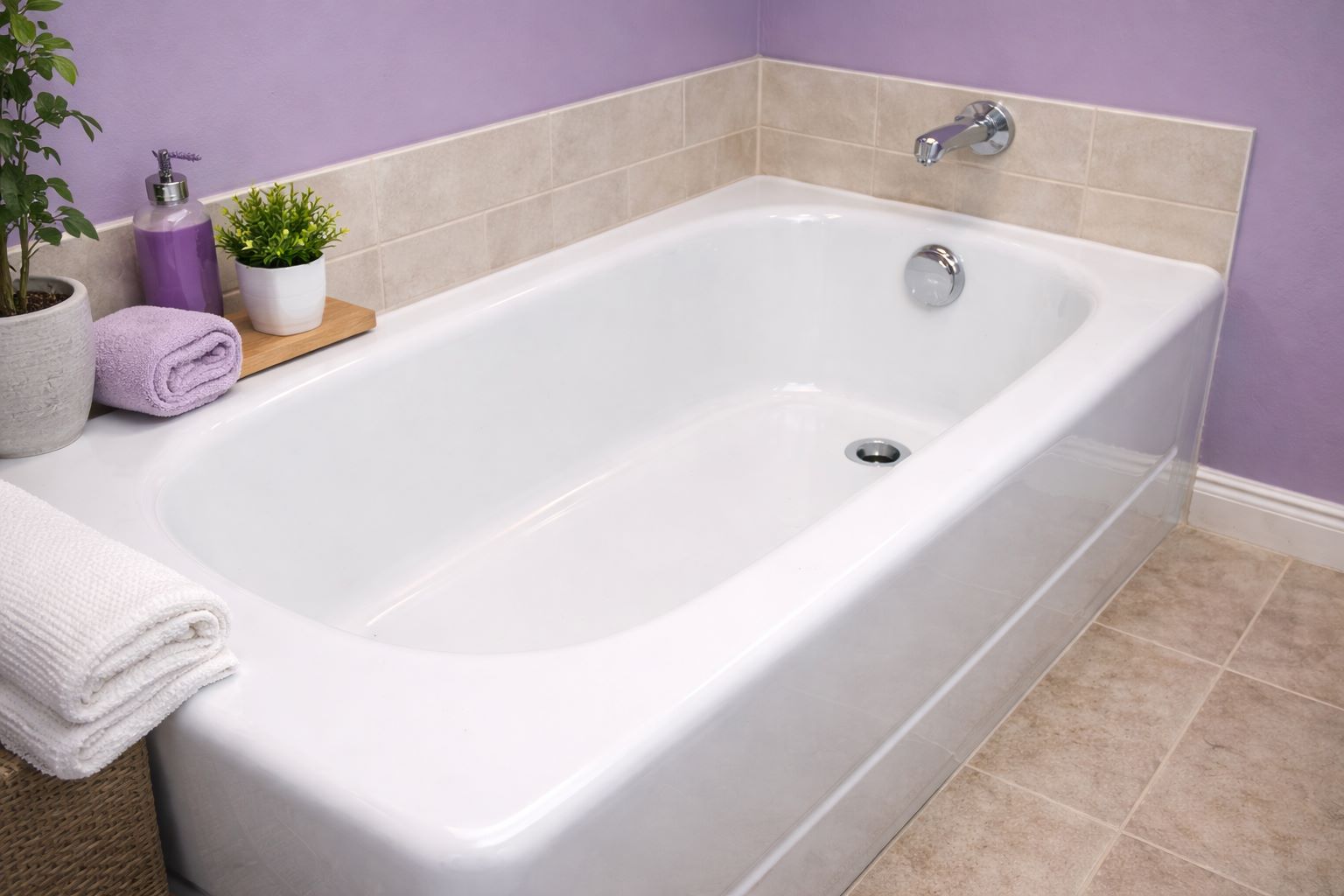 Акриловая ванна после реставрации